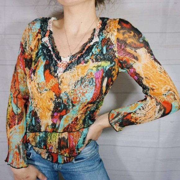 🍓Y2K DESIGNER WRINKLE SHIRT WITH LAYERS🍓 - Picture 4 of 4